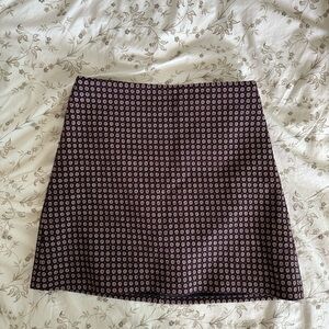 Theory Kerash Geometric Print Mini Skirt - cotton, wool